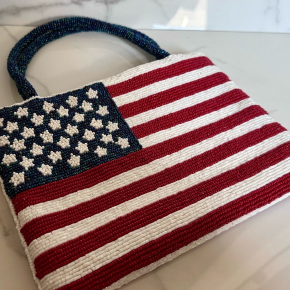 Valerie Stevens Patriotic Beaded Bag- Vintage - Picture 12 of 12